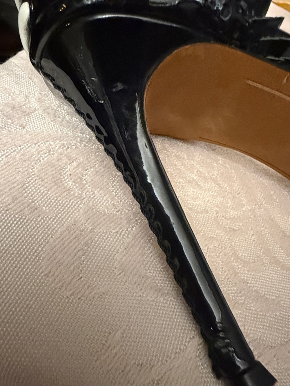 Givenchy Nadia Two-Tone Ankle Strap High Heel Sandals - Cream and Black - Picture 6 of 7